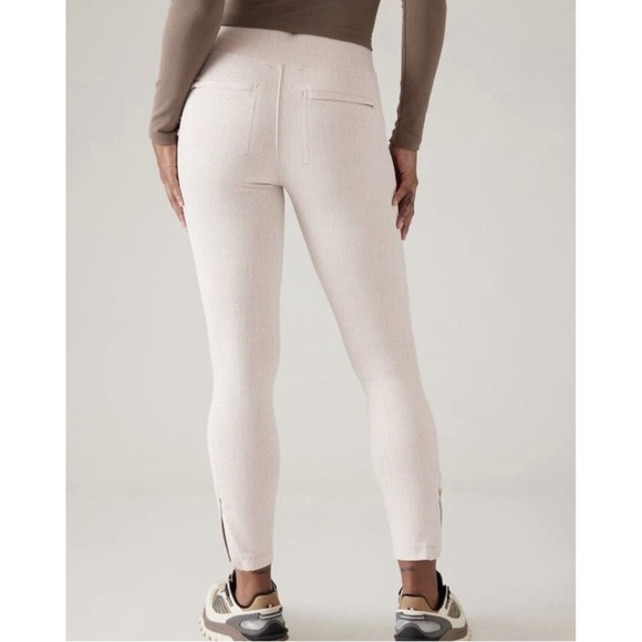 Athleta Delancey Skyline Herringbone Tight Leggings Ankle Zip Size Medium - Picture 3 of 10